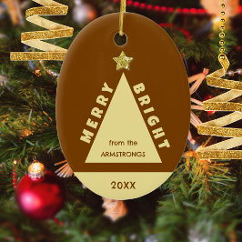 Chocolate Family Photo Minimalist Keepsake Keramisch Ornament