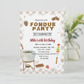 Chocolate Fondue Invitation Kaart (Staand voorkant)