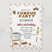 Chocolate Fondue Invitation Kaart (Voorkant)