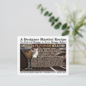 Chocolate Fondue Martini Recipe Briefkaart (Staand voorkant)