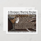 Chocolate Fondue Martini Recipe Briefkaart (Voorkant / Achterkant)