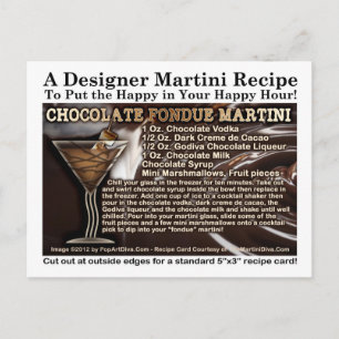 Chocolate Fondue Martini Recipe Briefkaart