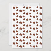 Chocolate Fondue Strawberry Hearts Valentijn Kaart (Achterkant)