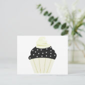 Chocolate frosted cupcake briefkaart (Staand voorkant)
