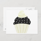 Chocolate frosted cupcake briefkaart (Voorkant / Achterkant)