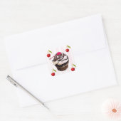Chocolate Frosted Cupcake en Stickers van kersen (Envelop)