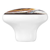 Chocolate Frosted Donut and Coffee  Keramische Knop (Zijkant)