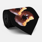 Chocolate Frosted Donut Food Photography Pattern Stropdas (Opgerold)