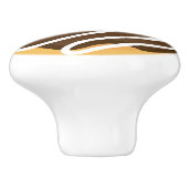 Chocolate Frosted Donut Keramische Knop (Zijkant)