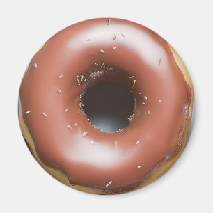 Chocolate Frosted Donut met sprinken Magneet