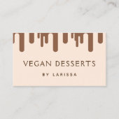 Chocolate Frosting Drip Vegan Dessert Social Media Visitekaartje (Voorkant)