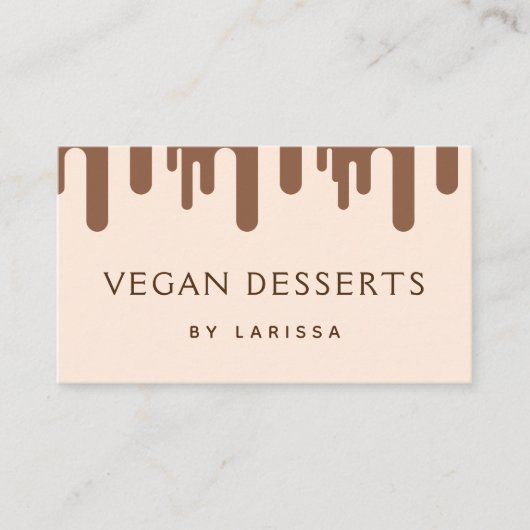 Chocolate Frosting Drip Vegan Dessert Social Media Visitekaartje (Voorkant)