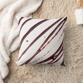 Chocolate Fudge Brown Throw Pillow  Kussen