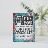 Chocolate - Funny Vintage Ad Briefkaart (Staand voorkant)