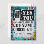 Chocolate - Funny Vintage Ad Briefkaart (Voorkant / Achterkant)