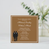 Chocolate Gay Wedding Invitation Kaart (Staand voorkant)