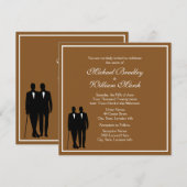 Chocolate Gay Wedding Invitation Kaart (Voorkant / Achterkant)