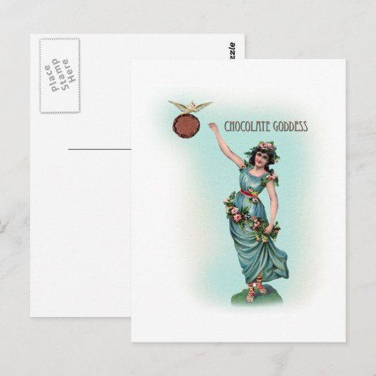 Chocolate Goddess Grecian Briefkaart (Voorkant / Achterkant)
