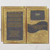Chocolate Gold Deluxe Wedding Programme (Voorkant / Achterkant)