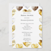 Chocolate Gold White Hearts Vrijgezellenfeest Kaart (Voorkant)