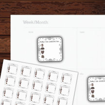 Chocolate Grateful Bullet Journal-Stickers