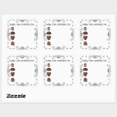 Chocolate Grateful Bullet Journal-Stickers Vierkante Sticker (Vel)