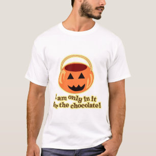 Chocolate Halloween Cute Cartoon Slogan T-shirt