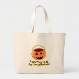 Chocolate Halloween Trick of Treers Design Grote Tote Bag