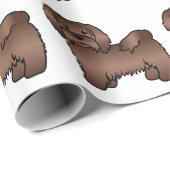 Chocolate Havanese Cute Cartoon Dog Patroon Cadeaupapier (Rol Hoek)