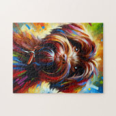 Chocolate Havanese Hond Acrylprint Hondenliefhebbe Legpuzzel (Horizontaal)