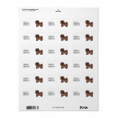 Chocolate Havanese Mooie Cartoon Hond & Aanpasbare Etiket (Full Sheet)