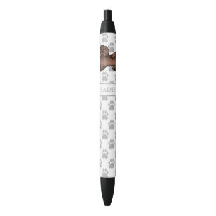 Chocolate Havanese Mooie Cartoon Hond & Naam Zwarte Inkt Pen