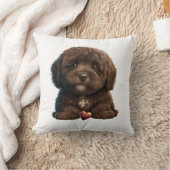 Chocolate Havanese Puppy Love Design van HavaHug Kussen (Deken)