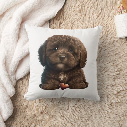 Chocolate Havanese Puppy Love Design van HavaHug Kussen (Deken)