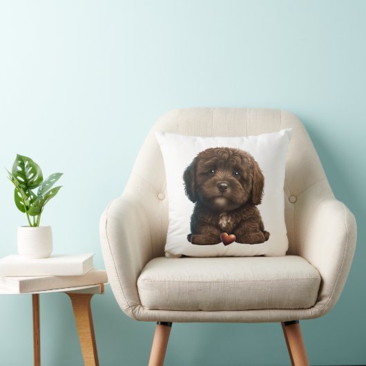Chocolate Havanese Puppy Love Design van HavaHug Kussen (Stoel)