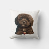 Chocolate Havanese Puppy Love Design van HavaHug Kussen (Voorkant)