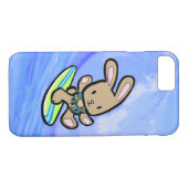 Chocolate Hawaiian Surfing Bunny Case-Mate iPhone Case (Achterkant (Horizontaal))