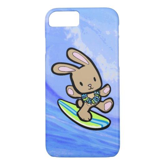Chocolate Hawaiian Surfing Bunny Case-Mate iPhone Case (Achterkant)