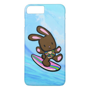 Chocolate Hawaiian Surfing Bunny iPhone 8/7 Plus Hoesje