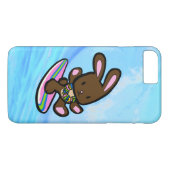 Chocolate Hawaiian Surfing Bunny Case-Mate iPhone Case (Achterkant (Horizontaal))