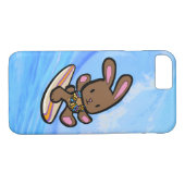 Chocolate Hawaiian Surfing Bunny Case-Mate iPhone Case (Achterkant (Horizontaal))