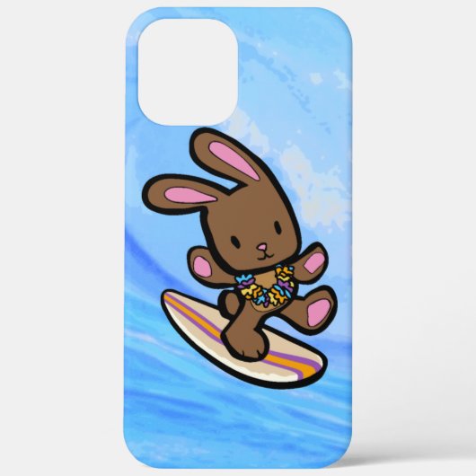 Chocolate Hawaiian Surfing Bunny Paarse Case-Mate iPhone Case (Achterkant)