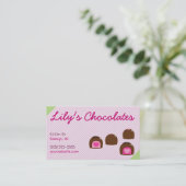 Chocolate Heart Bonbons Visitekaartje (Staand voorkant)