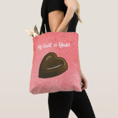 Chocolate Heart Valentines Day Tote Bag (Dichtbij)