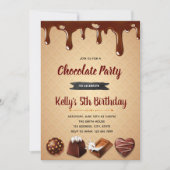 Chocolate Heaven party-uitnodiging Kaart (Voorkant)