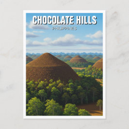 Chocolate Hills Bohol Philippines Travel Briefkaart