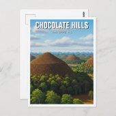 Chocolate Hills Bohol Philippines Travel Briefkaart (Voorkant / Achterkant)