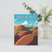 Chocolate Hills Bohol Philippines Travel Briefkaart (Staand voorkant)