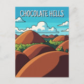 Chocolate Hills Bohol Philippines Travel Briefkaart (Voorkant)