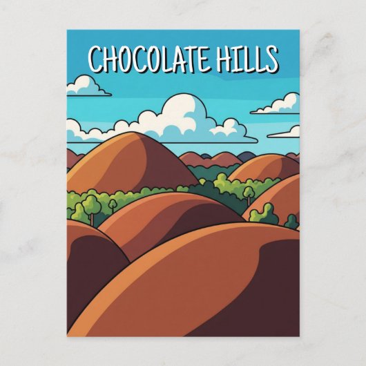 Chocolate Hills Bohol Philippines Travel Briefkaart (Voorkant)